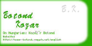 botond kozar business card